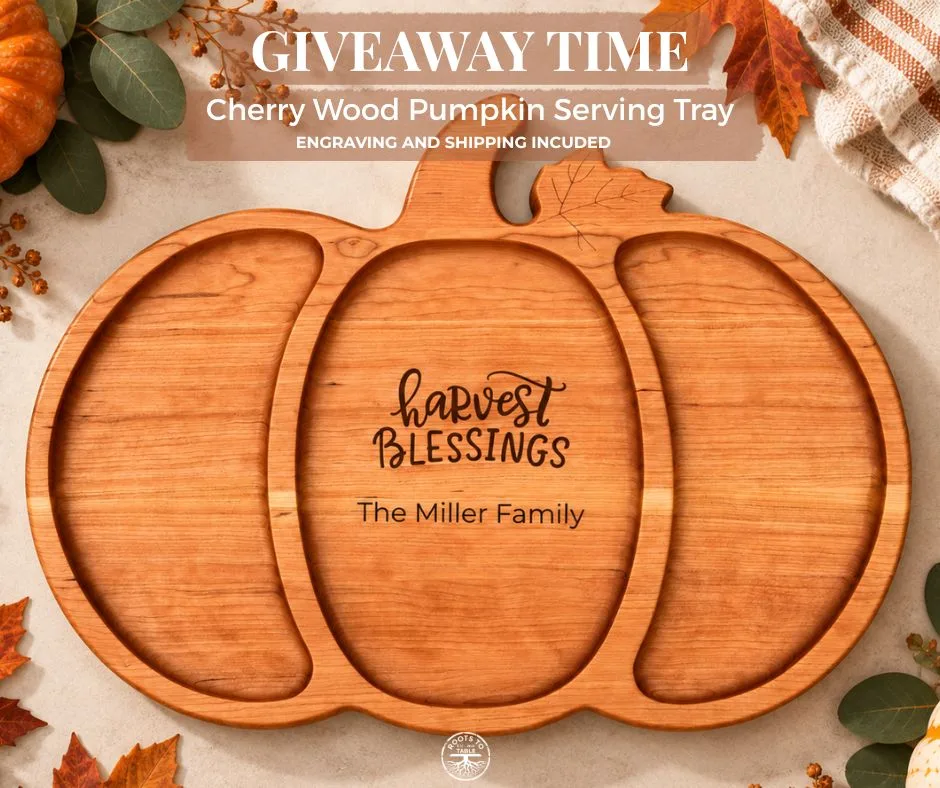 Roots To Table Harvest Tray styled for an autumn gathering